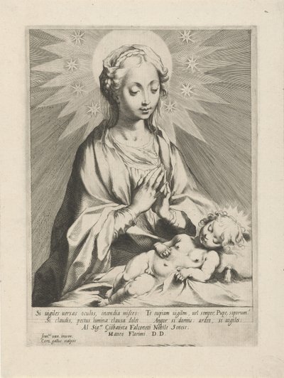 Mary Adoring the Christ Child by Cornelis Galle (I)