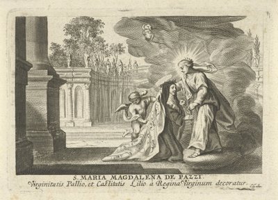 Mary Gives a Lily Branch to St. Mary Magdalene de Pazzi by Cornelis Galle (I)