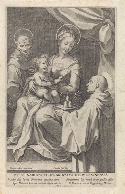 Mary with Child and St. Bernard of Siena and St. Gerard by Cornelis Galle (I)