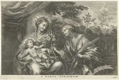 Mary with Child and St. Catherine of Alexandria by Cornelis Galle (I)