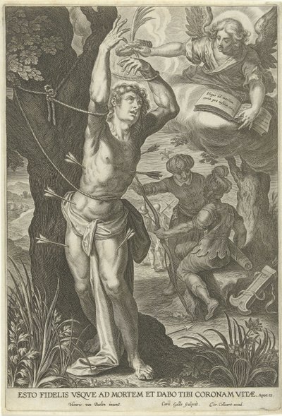 Martyrdom of St. Sebastian by Cornelis Galle (I)