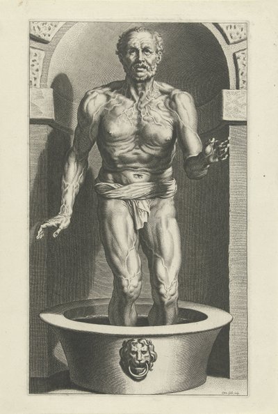 Seneca Standing, with His Feet in the Bath by Cornelis Galle (I)
