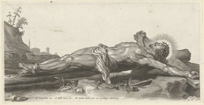 Crucified Christ on the Ground by Cornelis Galle (II)