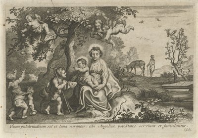 Mary with Child and John the Baptist by Cornelis Galle (II)