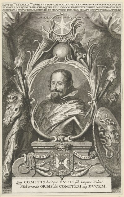 Portrait of Gaspar de Guzmán, Count of Olivares, Duke of St. Lucar by Cornelis Galle (II)