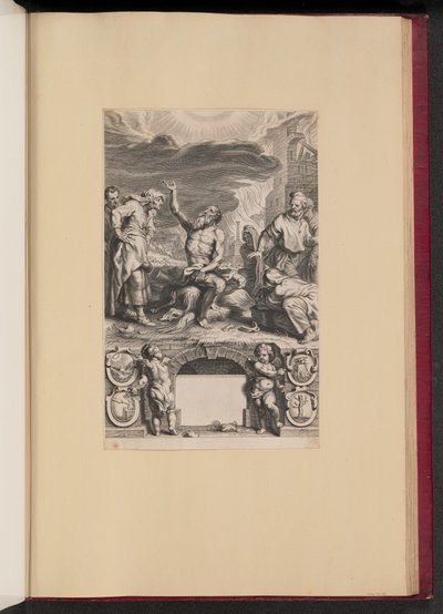 Title Page for Balthasar Cordier, Iob Elvcidatvs by Cornelis Galle II after Abraham van Diepenbeeck