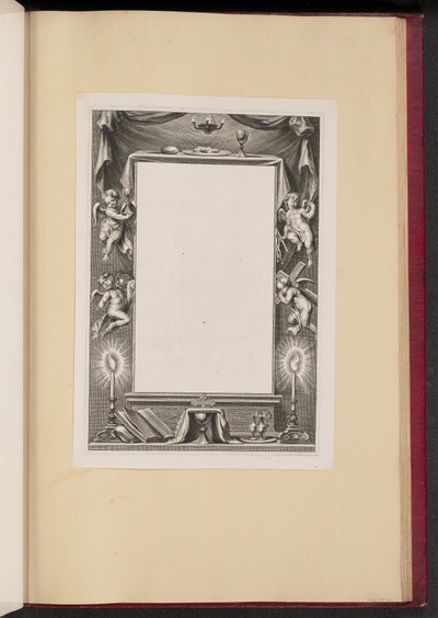 Border Illustration with Putti Holding the Attributes of the Passion by Cornelis Galle I