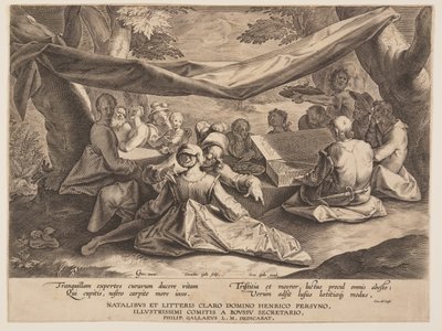 Music Party in the Open Air by Cornelis Galle I