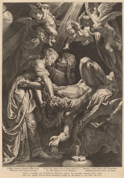 Judith Beheading Holofernes by Cornelis Galle I after Sir Peter Paul Rubens