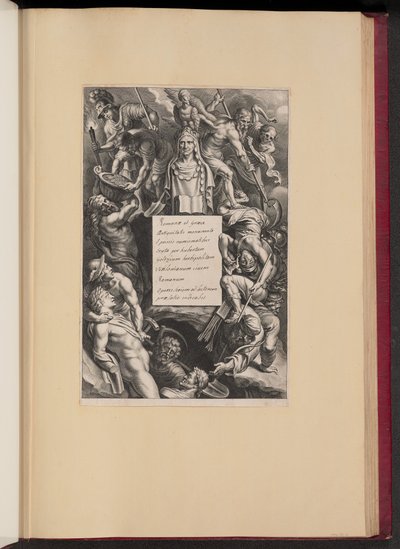 Title Page for Hubert Goltzius, Romanae et Graecae Antiquitatis Monumenta (Opera Omnia, I) by Cornelis Galle I after Sir Peter Paul Rubens