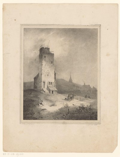 Tower in Dune Landscape by Cornelis Gerrit Verburgh