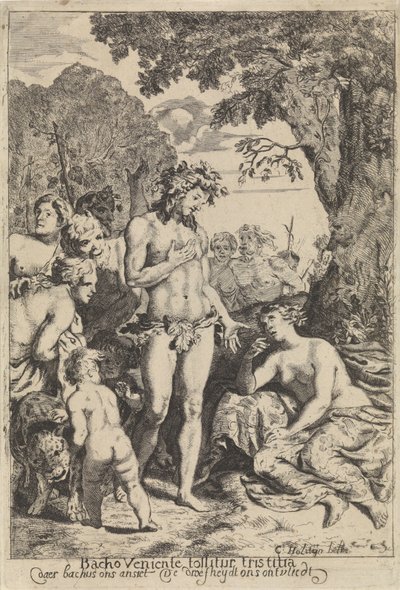 Bacchus Comforts Ariadne by Cornelis Holsteyn