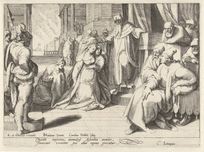 Esther before Ahasuerus by Cornelis Jacobsz. Drebbel