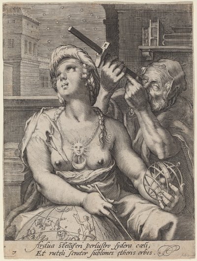 Astronomy by Cornelis Jacobsz Drebbel, after Hendrik Goltzius