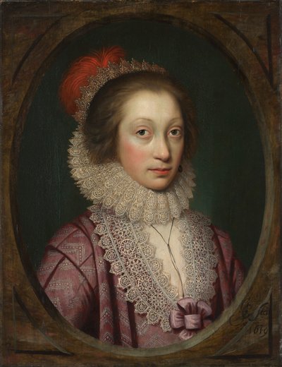 Portrait of a Woman, possibly Elizabeth Boothby by Cornelis Jonson (called Jonson van Ceulen)
