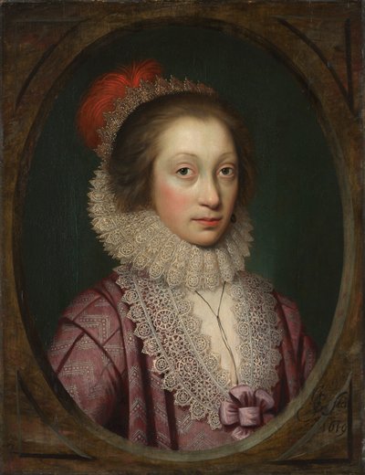 Portrait of a Woman, possibly Elizabeth Boothby, 1619 by Cornelis Jonson