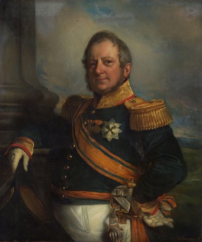 Portrait of Hendrik Merkus, Baron de Kock, Army Commandant and After 1826 Lieutenant Governor-General of the Dutch East Indies by Cornelis Kruseman