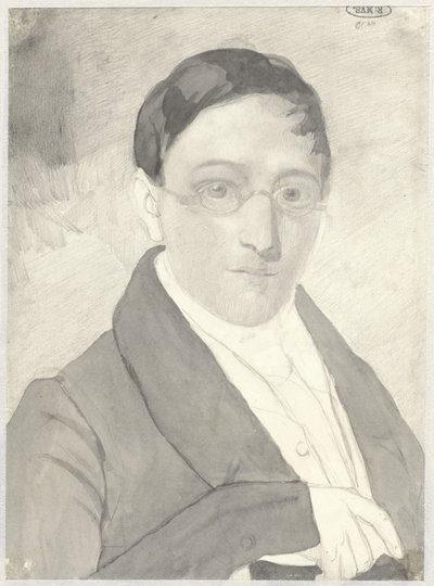 Portrait of a Gentleman with Glasses by Cornelis Kruseman