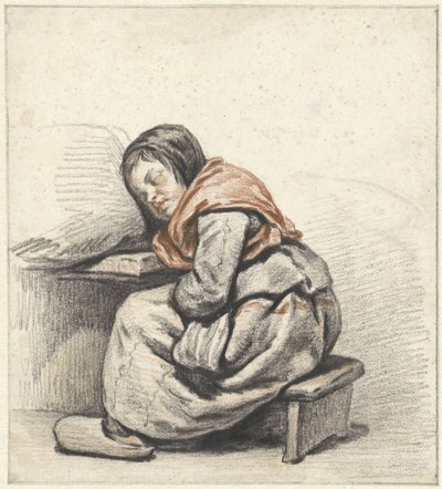 Study of a Sleeping Girl by Cornelis Kruseman
