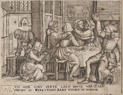 Two Couples of Lovers in an Inn by Cornelis Massijs