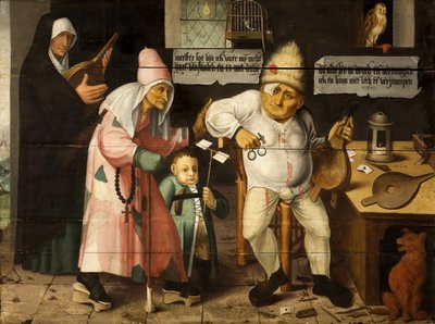 The bellows mender (after Hieronymus Bosch) by Cornelis Massys