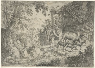 Shepherd with Goats and Cows by Cornelis Matthieu