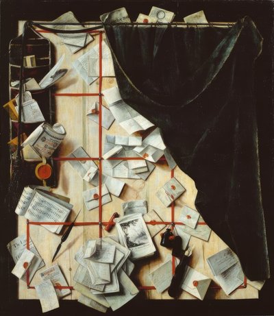 Board with Attached Letters by Cornelis Norbertus Gysbrechts