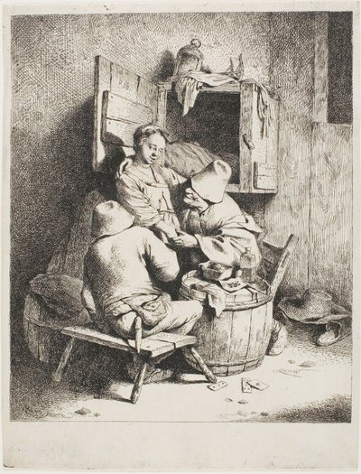 A Man Caressing the Young Hostess by Cornelis Pietersz. Bega