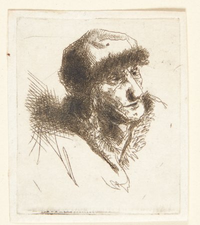 Old Woman with Fur Hat by Cornelis Pietersz Bega