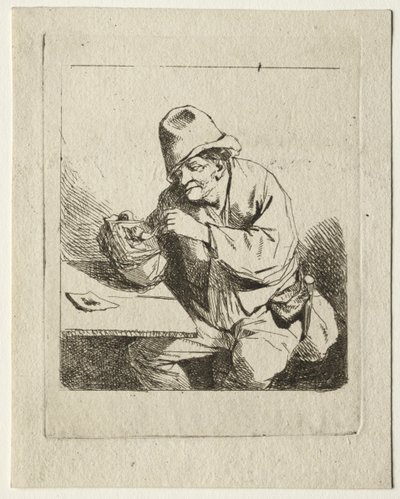 Peasant Lighting his Pipe by Cornelis Pietersz Bega