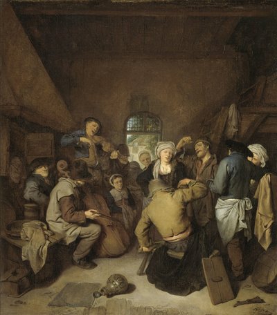 Peasants Making Music and Dancing by Cornelis Pietersz. Bega