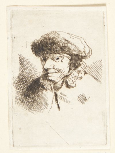 Smiling Old Woman with Fur Hat by Cornelis Pietersz Bega