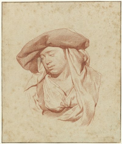 Study of a Woman, Bust Length, Facing Slightly Left and Looking Down by Cornelis Pietersz. Bega