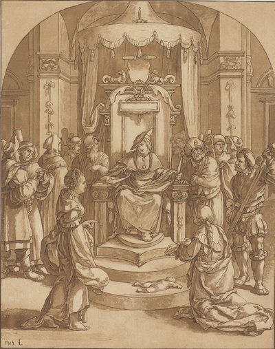 Judgment of Solomon by Cornelis Ploos van Amstel (signed by artist)