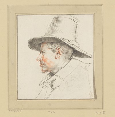 Portrait of an unknown man by Cornelis Ploos van Amstel (signed by artist)