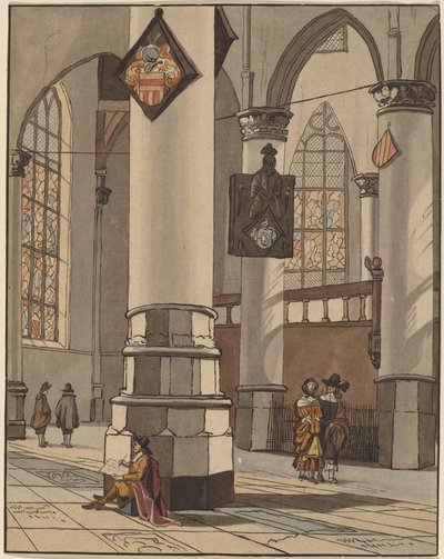 Church Interior by Cornelis Ploos van Amstel