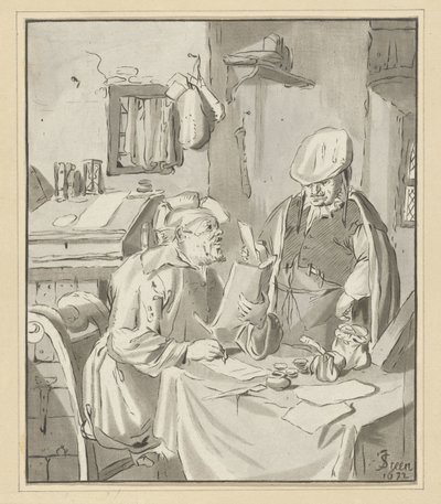 Writer of a Letter by Cornelis Ploos van Amstel