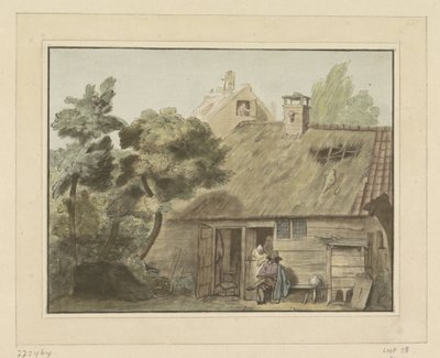 Draftsman in Front of Farmhouse by Cornelis Ploos van Amstel