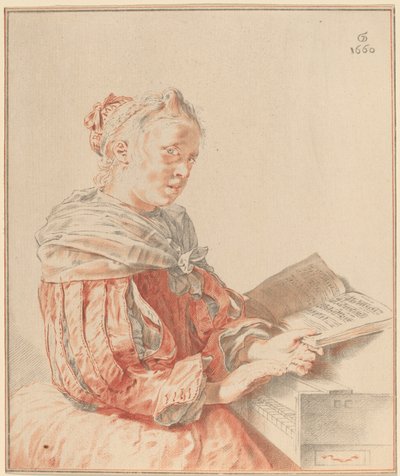 Young Girl at the Keyboard by Cornelis Ploos van Amstel
