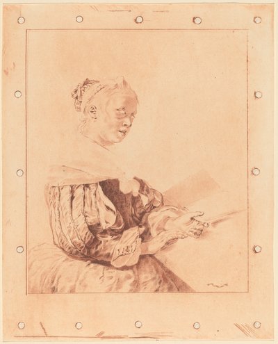 Young Girl at the Keyboard by Cornelis Ploos van Amstel
