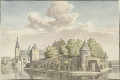 The Court of Putten and the Church of Geervliet by Cornelis Pronk (possibly)