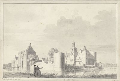 Castle Liesveld near Groot-Ammers in the Alblasserwaard by Cornelis Pronk