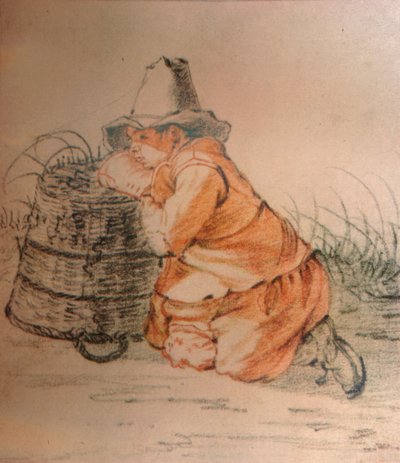 A Boy Resting on a Basket, 17th Century, 1929 by Cornelis Saftleven