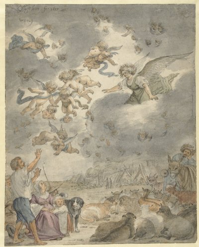 The Annunciation to the Shepherds by Cornelis Saftleven