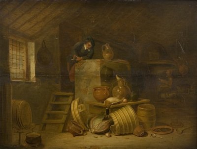 Interior of a Kitchen by Cornelis Saftleven