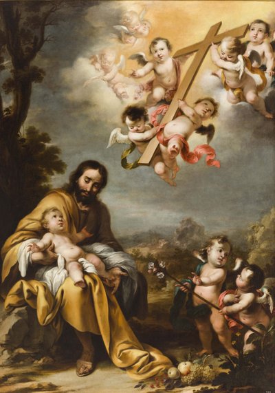 Saint Joseph and the Christ Child before the Holy Cross by Cornelis Schut the Younger