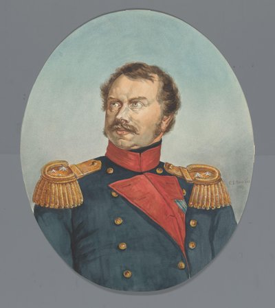 Portrait of the Duke of Saxony-Weimar by Cornelis Sebille Roos (tekenaar) (signed by artist)