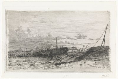 Dike Breach at Arnhem, 1855 by Cornelis Springer