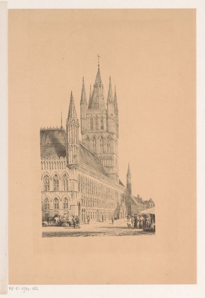 Cloth Hall of Ypres by Cornelis Springer