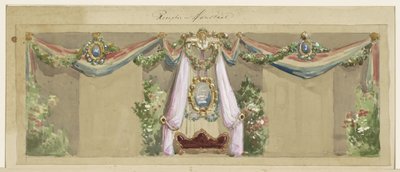 Design for the Festive Decoration on the Occasion of the Silver Wedding of J.C. van Pappelendam and Wife by Cornelis Springer